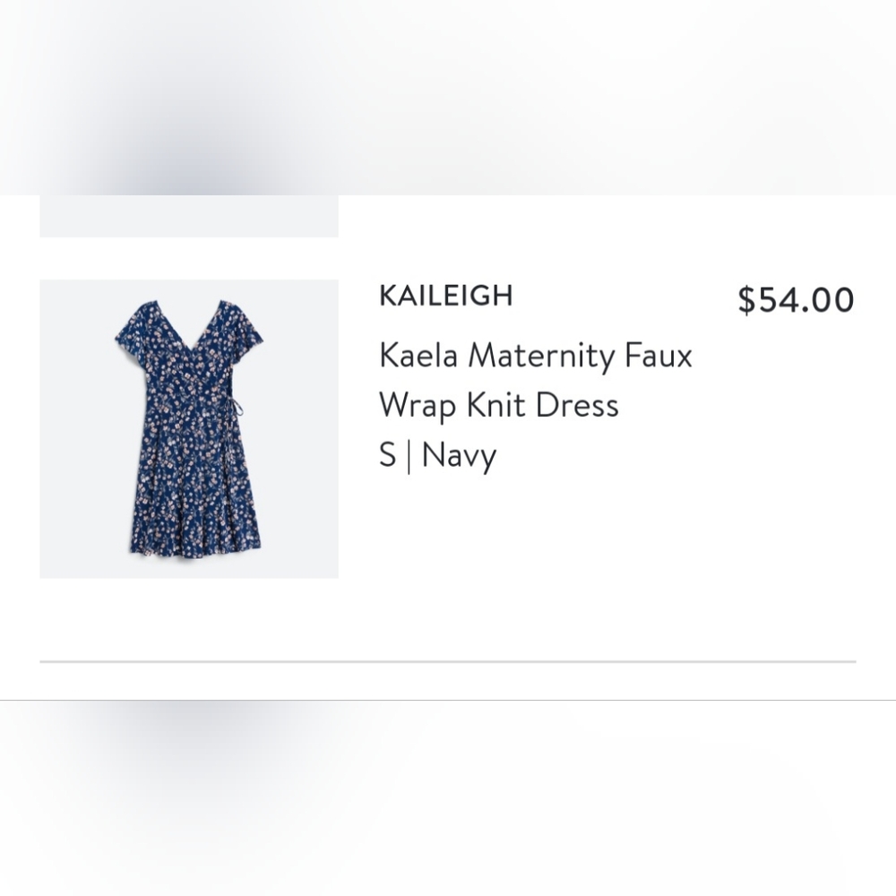 Kaileigh maternity dress, navy with flowers